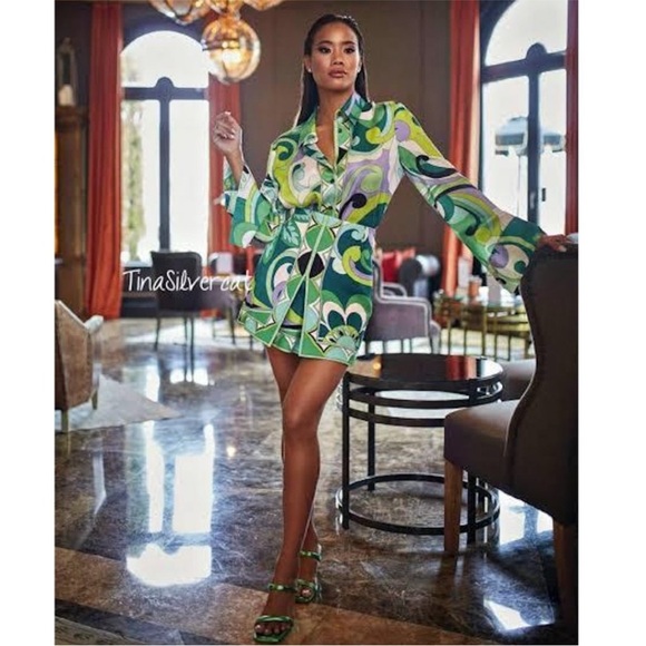 Vibrant Green and Purple Women's Top S and Skirt M - Picture 7 of 12